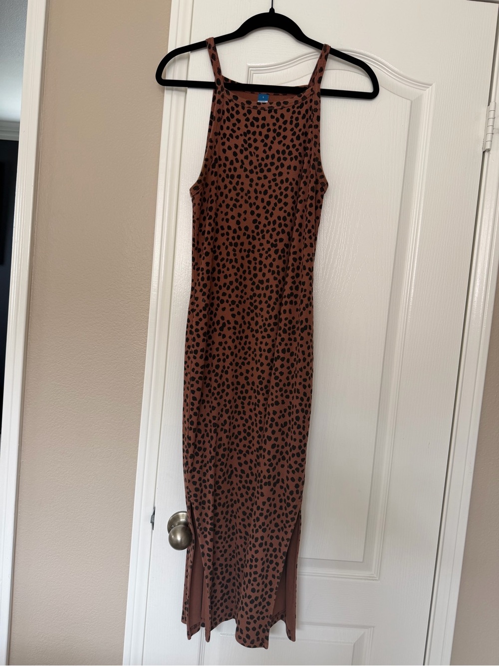 Old Navy Rust Leopard-Print Maxi Dress